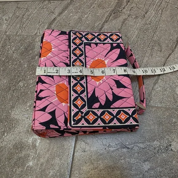 Vera Bradley Loves Me Pattern BLUE & PINK Julia Purse Turn Lock Detachable Strap - Picture 11 of 11